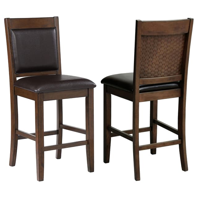 Dewey Upholstered Counter Chair Walnut (Set of 2) — photo 1