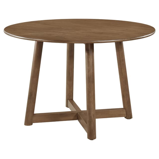 Dinah 5-piece Round Solid Wood Dining Set Walnut — photo 3