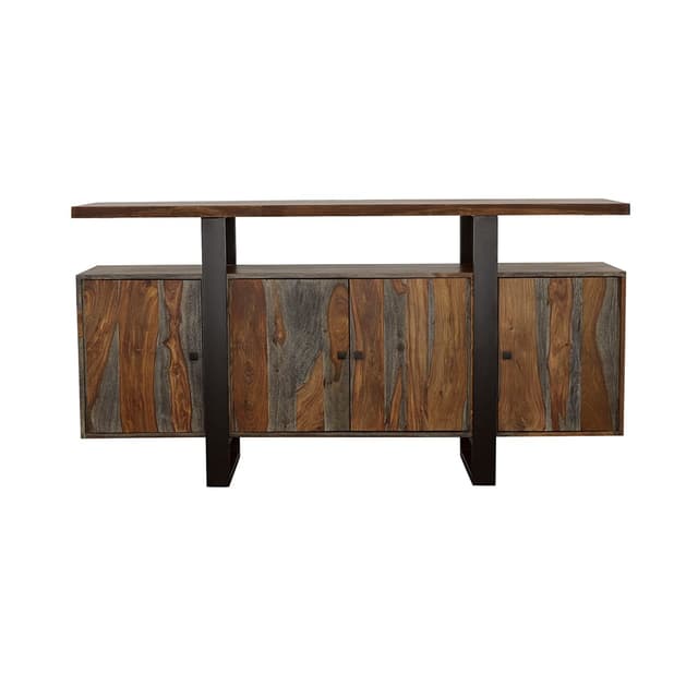 Ditman 4-door Solid Wood Sideboard Buffet Grey Sheesham — photo 3