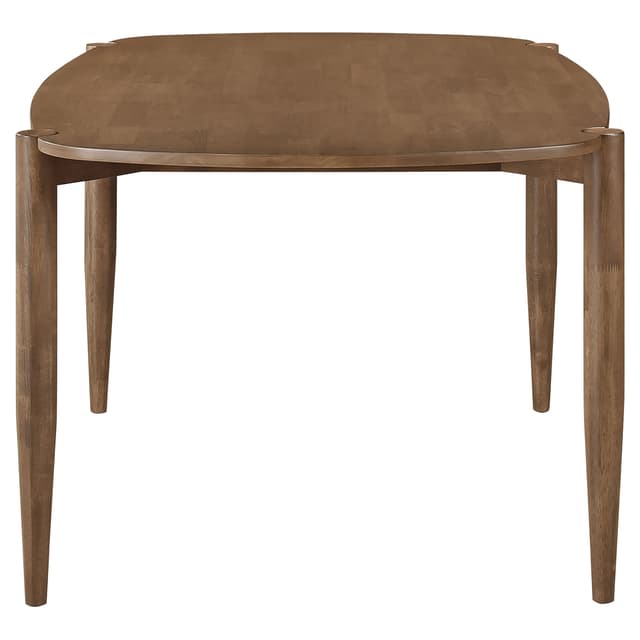Dortch 63-inch Oval Rubberwood Dining Table with Tapered Legs Walnut — photo 4