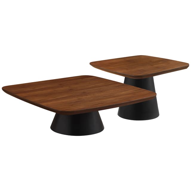 Eason 2-piece Coffee Table Set Walnut and Black — photo 2