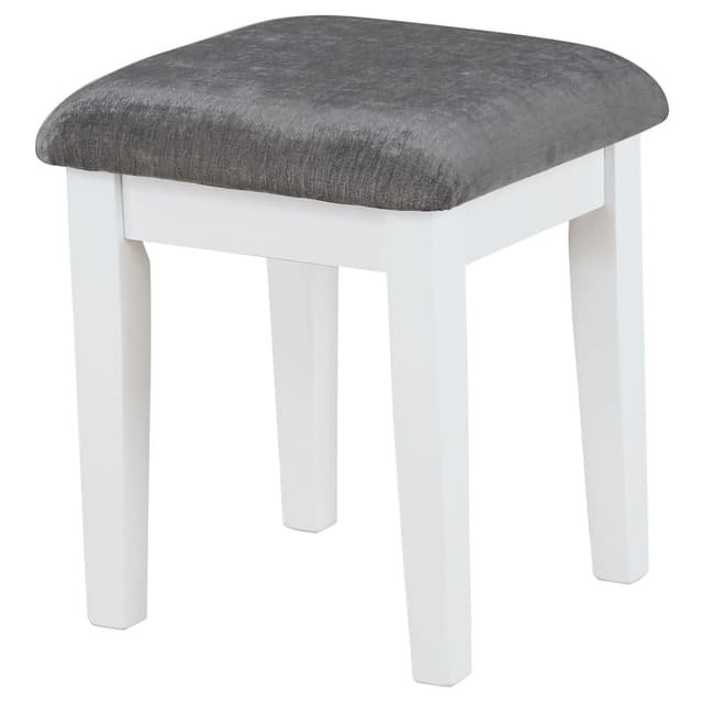 Elijah Vanity Set with Lighting & Stool White and Dark Grey — photo 4