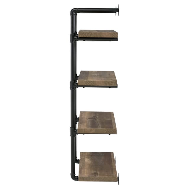 Elmcrest 24-inch 4-shelf Wall Bookshelf Rustic Oak — photo 5