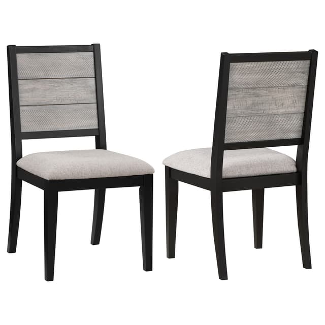Elodie Wood Dining Side Chair Grey and Black (Set of 2) — photo 1