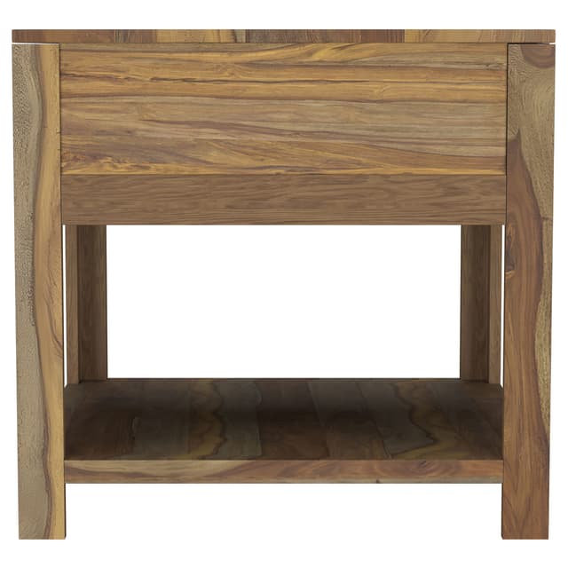 Esther 1-drawer Solid Wood Side End Table Natural Sheesham — photo 5