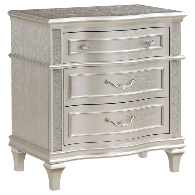 Evangeline 3-drawer Nightstand Silver Oak — photo 1