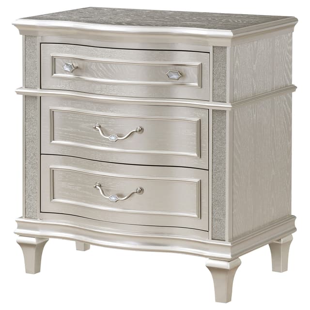 Evangeline 3-drawer Nightstand Silver Oak — photo 4