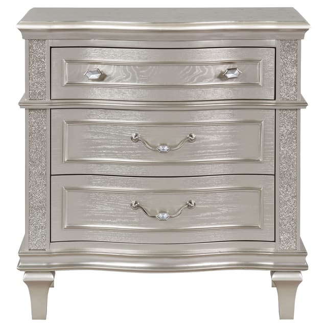 Evangeline 3-drawer Nightstand Silver Oak — photo 3