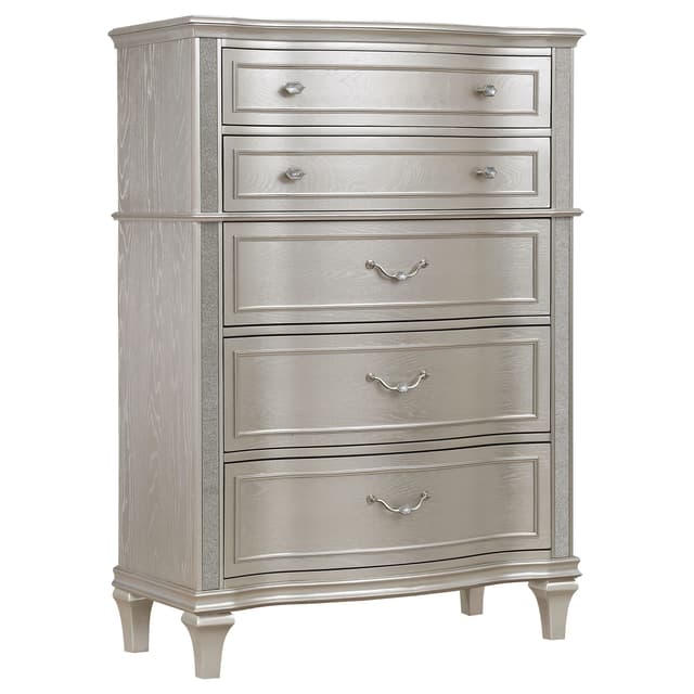 Evangeline 6-drawer Bedroom Chest Silver Oak — photo 1