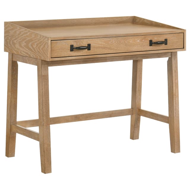 Fabian 38-inch Computer Desk with Keyboard Drawer Distressed Light Brown — photo 1