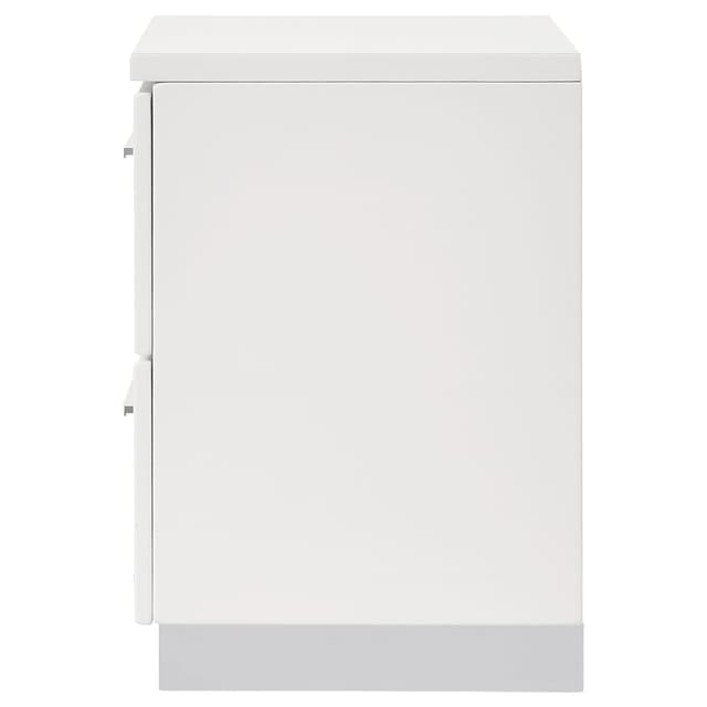 Felicity 2-drawer Nightstand White High Gloss — photo 5