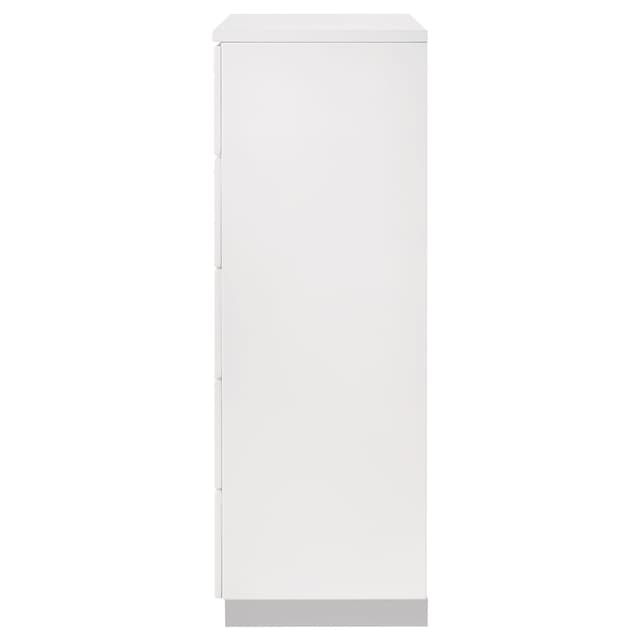 Felicity 5-drawer Bedroom Chest White High Gloss — photo 5