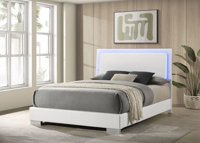 Felicity Wood LED Panel Bed — photo 2