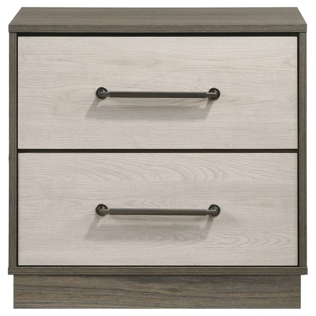 Fenwick 2-drawer Nightstand Bedside Table Grey Oak — photo 3
