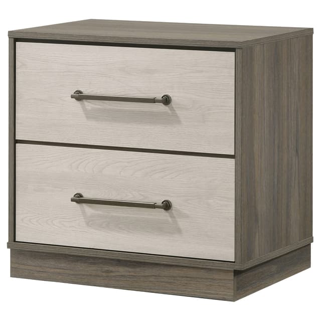Fenwick 2-drawer Nightstand Bedside Table Grey Oak — photo 4