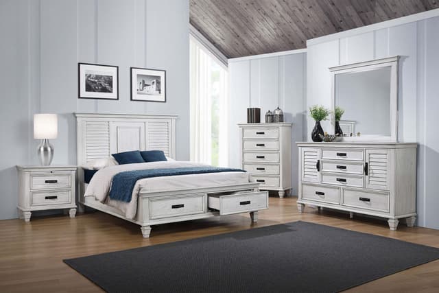 Franco 2-drawer Nightstand Distressed White — photo 4