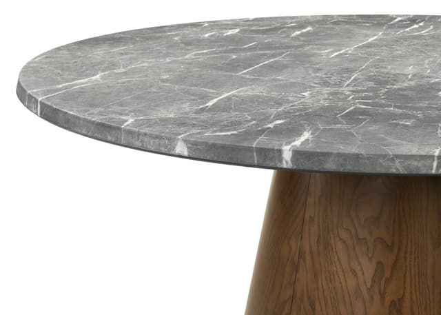 Franklin 50-inch Round Dining Table Grey and Dark Oak — photo 4