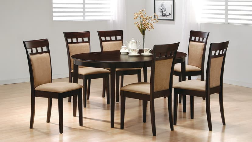 Gabriel Upholstered-Back Oval Extension Dining Set