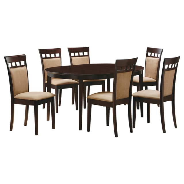 Gabriel Upholstered-Back Oval Extension Dining Set — photo 2