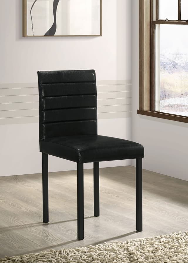 Garza Upholstered Dining Side Chair Black (Set of 4) — photo 2