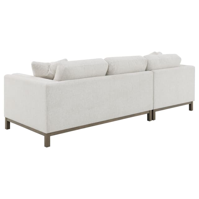 Geneva Boucle Upholstered Sectional Chaise Sofa Sand — photo 5