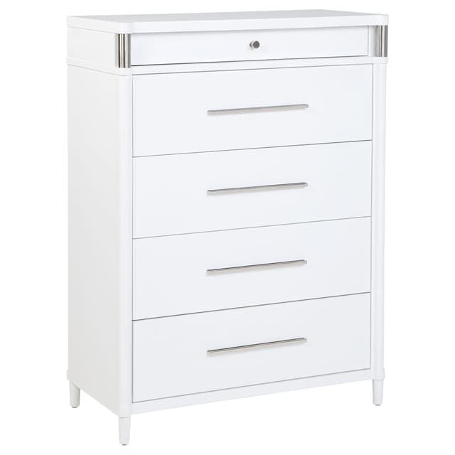 Gracemont 5-drawer Bedroom Chest of Drawers White — photo 1