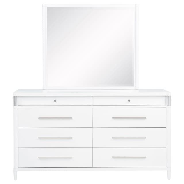 Gracemont 8-drawer Bedroom Dresser with Mirror White — photo 3
