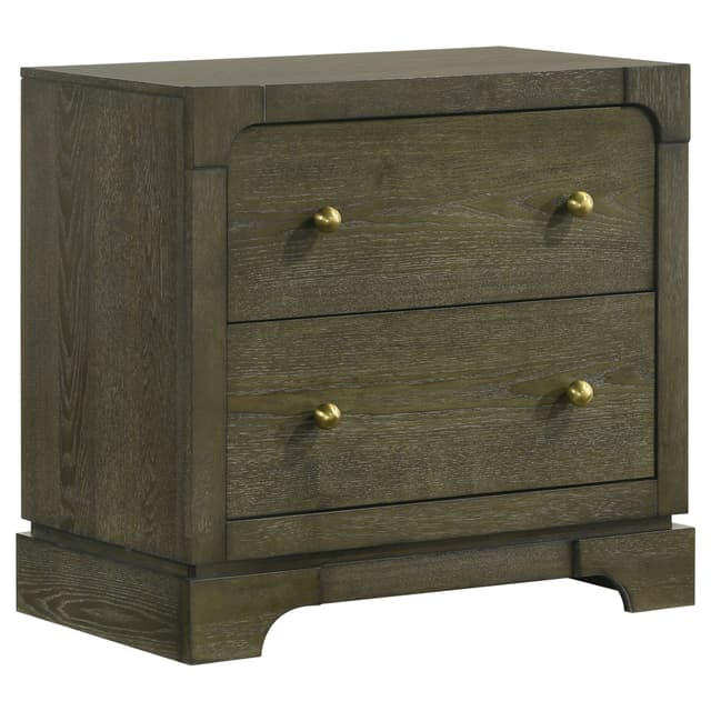 Gran Park 2-drawer Nightstand Bedside Table Dark Cocoa — photo 1
