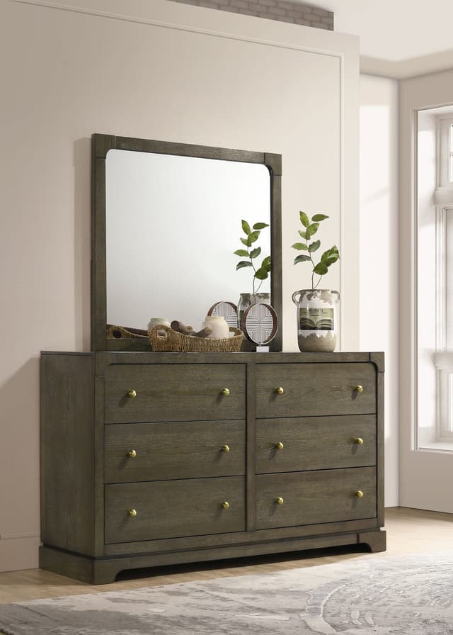 Gran Park 6-drawer Dresser and Mirror Dark Cocoa — photo 2