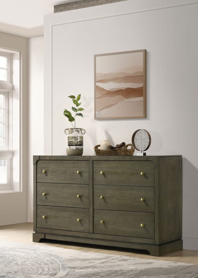 Gran Park 6-drawer Dresser Cabinet Dark Cocoa — photo 2