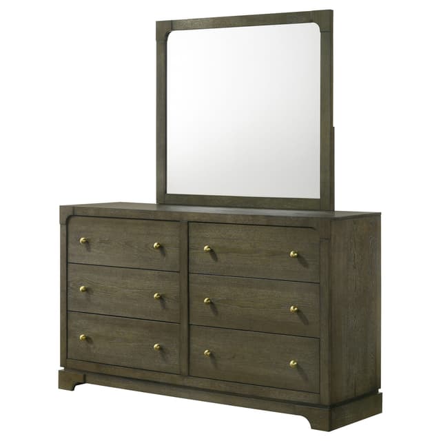 Gran Park 6-drawer Dresser and Mirror Dark Cocoa — photo 4