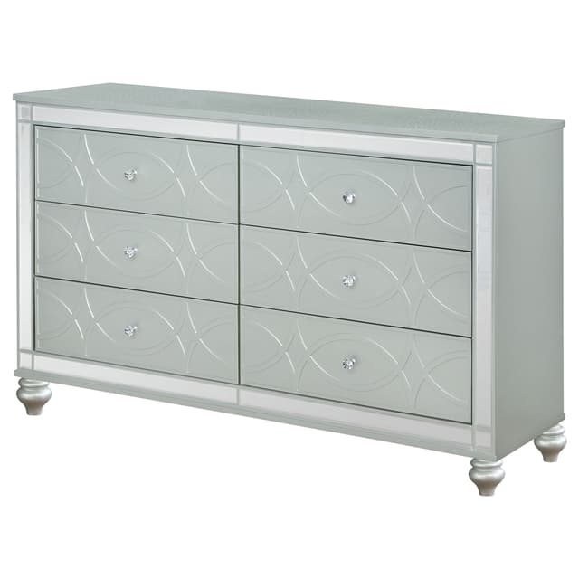 Gunnison 6-drawer Dresser Silver Metallic — photo 4