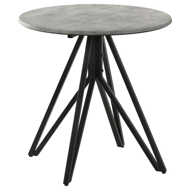 Hadi Round SmartTop Side End Table Cement and Gunmetal — photo 1