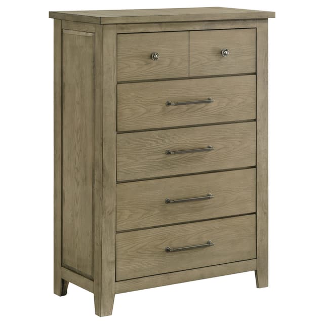 Hazlewood 5-drawer Bedroom Chest of Drawers Vineyard Oak — photo 1
