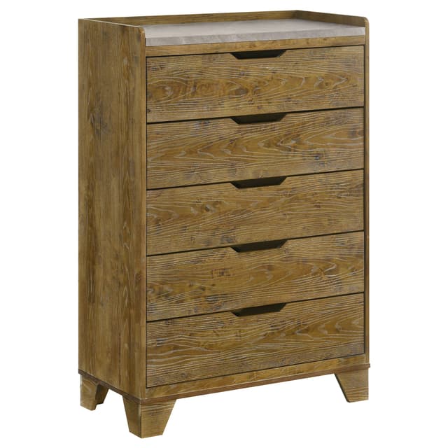 Henderson 5-drawer Bedroom Chest of Drawers Medium Oak — photo 1