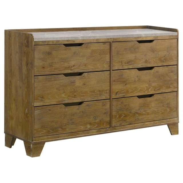 Henderson 6-drawer Bedroom Dresser Cabinet Medium Oak — photo 1