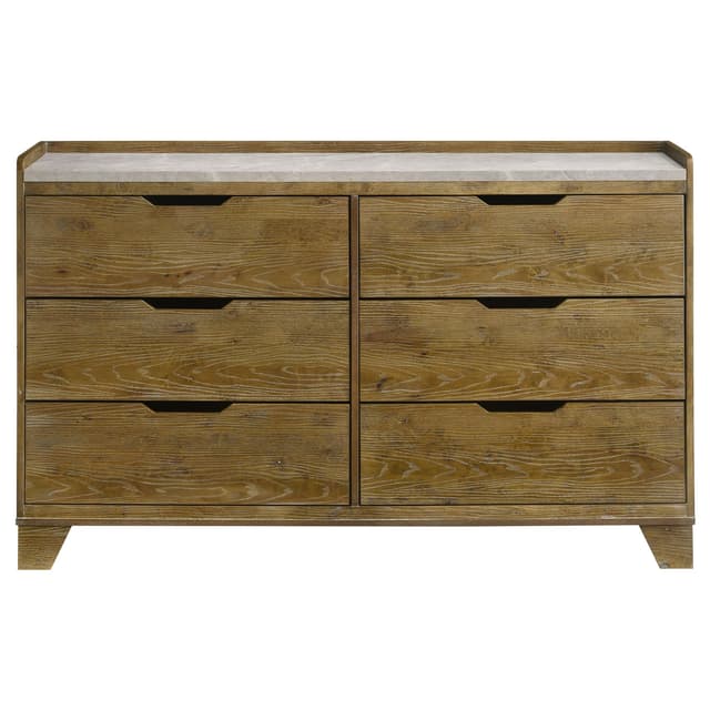 Henderson 6-drawer Bedroom Dresser Cabinet Medium Oak — photo 3