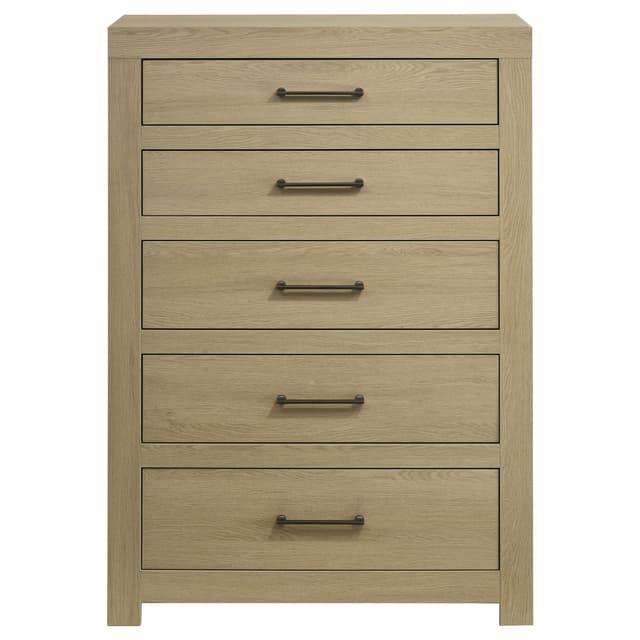 Hendricks 5-drawer Bedroom Chest of Drawers Light Oak — photo 3