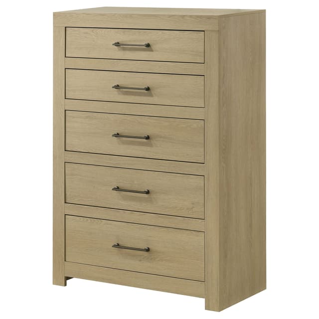Hendricks 5-drawer Bedroom Chest of Drawers Light Oak — photo 4
