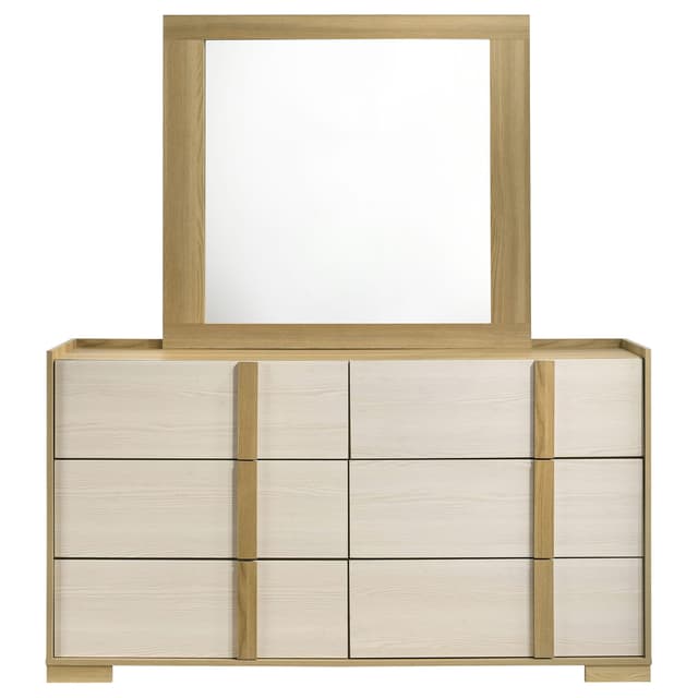 Hyland 6-drawer Dresser with Mirror Natural — photo 3