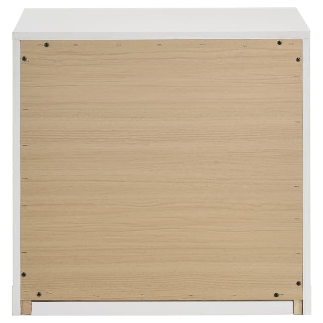 Ines 2-drawer Nightstand Bedside Table White High Gloss — photo 5
