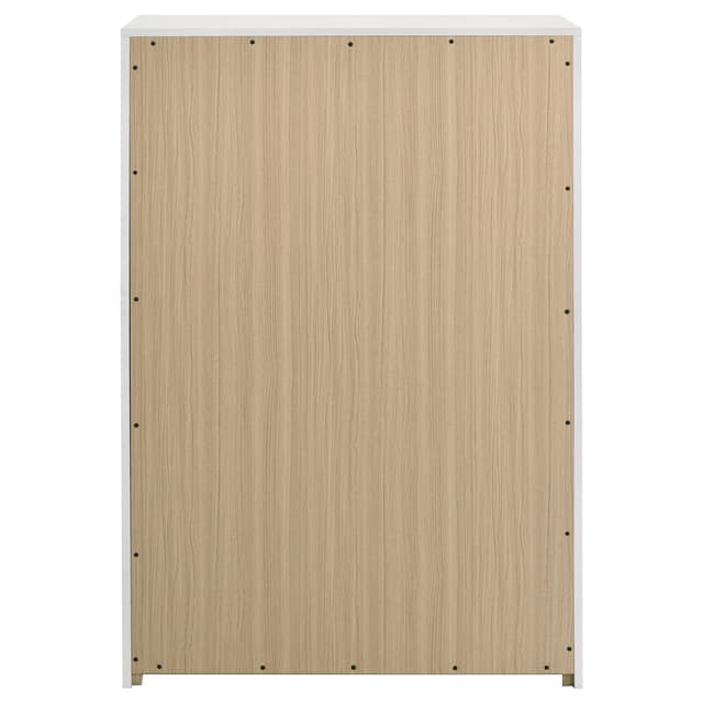 Ines 5-drawer Bedroom Chest of Drawers White High Gloss — photo 5
