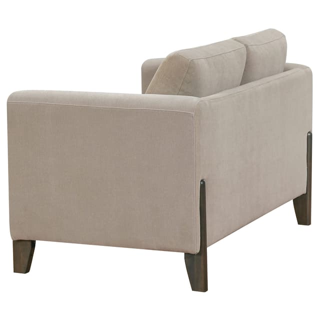 Islington Fabric Upholstered Panel Arm Loveseat Taupe — photo 4