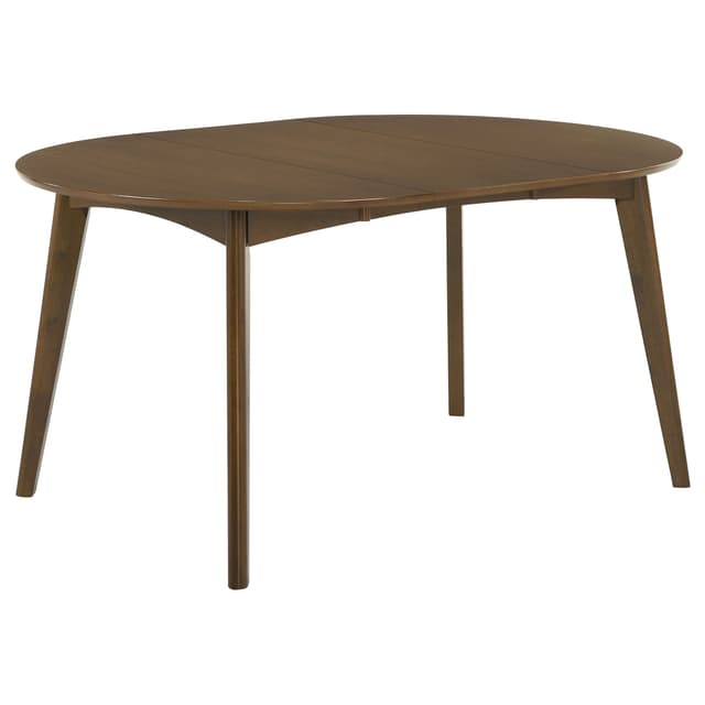 Jedda Oval 60-inch Extension Leaf Dining Table Dark Walnut — photo 1