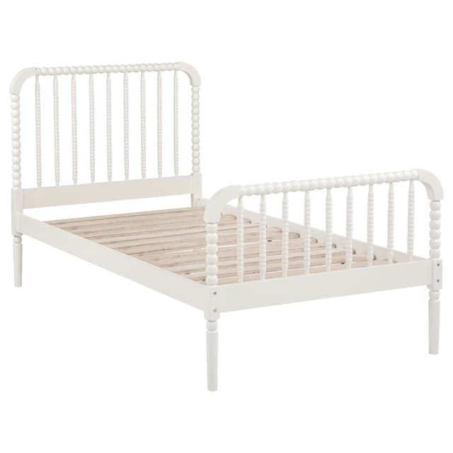 Jones Wood Twin Open Frame Bed White — photo 1