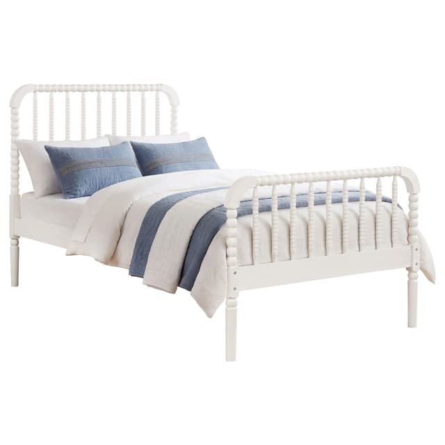Jones Wood Twin Open Frame Bed White — photo 3