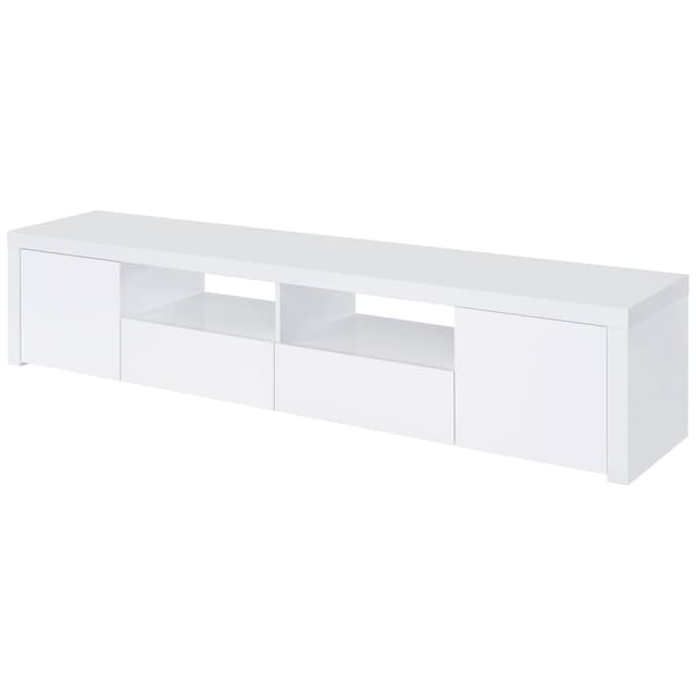 Jude 2-door Engineered Wood 79-inch TV Stand High Gloss White — photo 5
