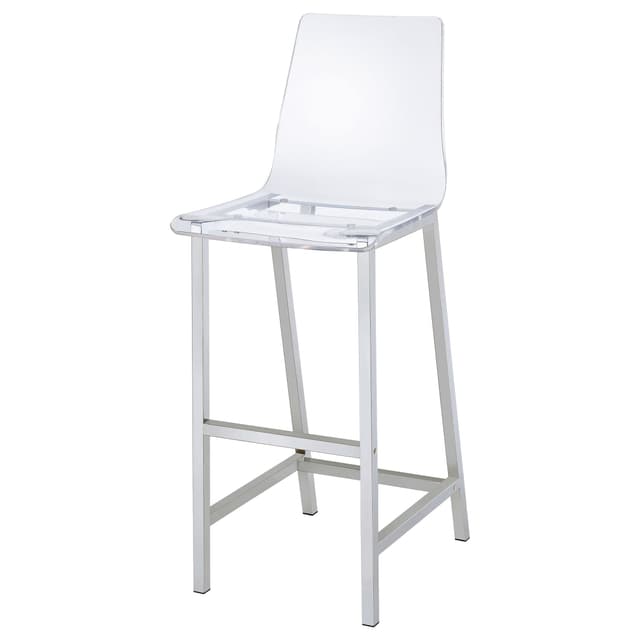 Juelia Clear Acrylic Bar Chair Chrome (Set of 2) — photo 5