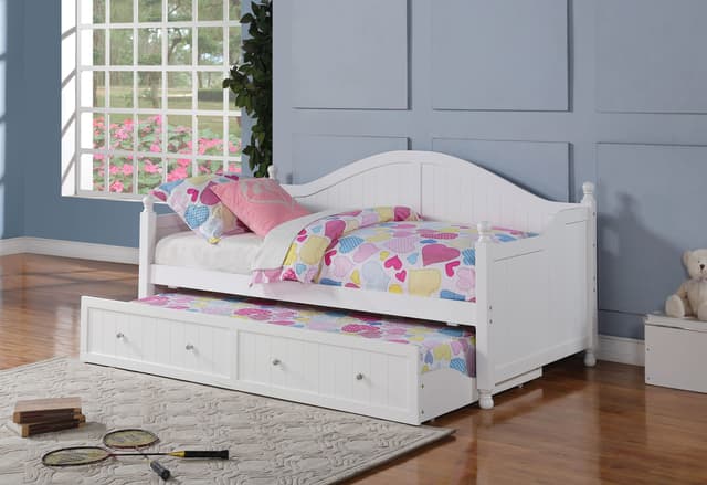 Julie Ann Wood Twin Daybed with Trundle White — photo 2