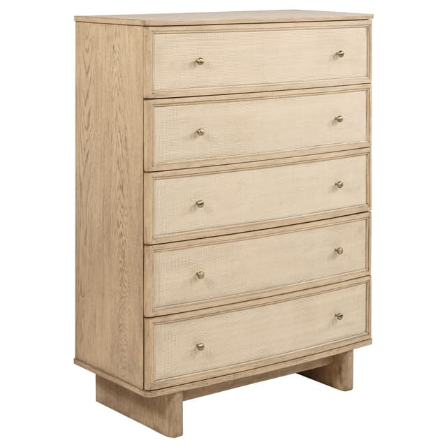 Kailani 5-drawer Bedroom Chest of Drawers Beige Oak — photo 1